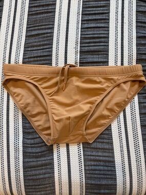 Men's Swim Briefs in Tan - Classic Fit